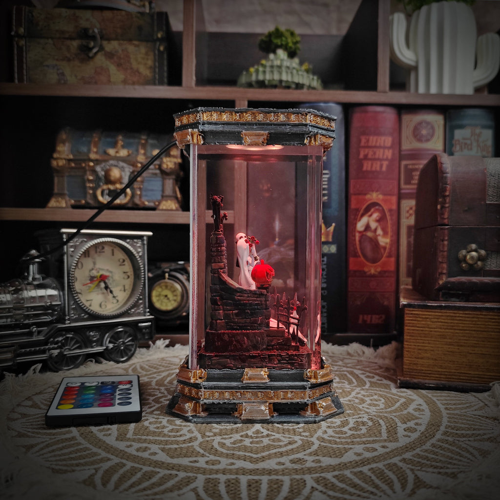 Jack & Sally Resin Lamp - handmade resin lamp