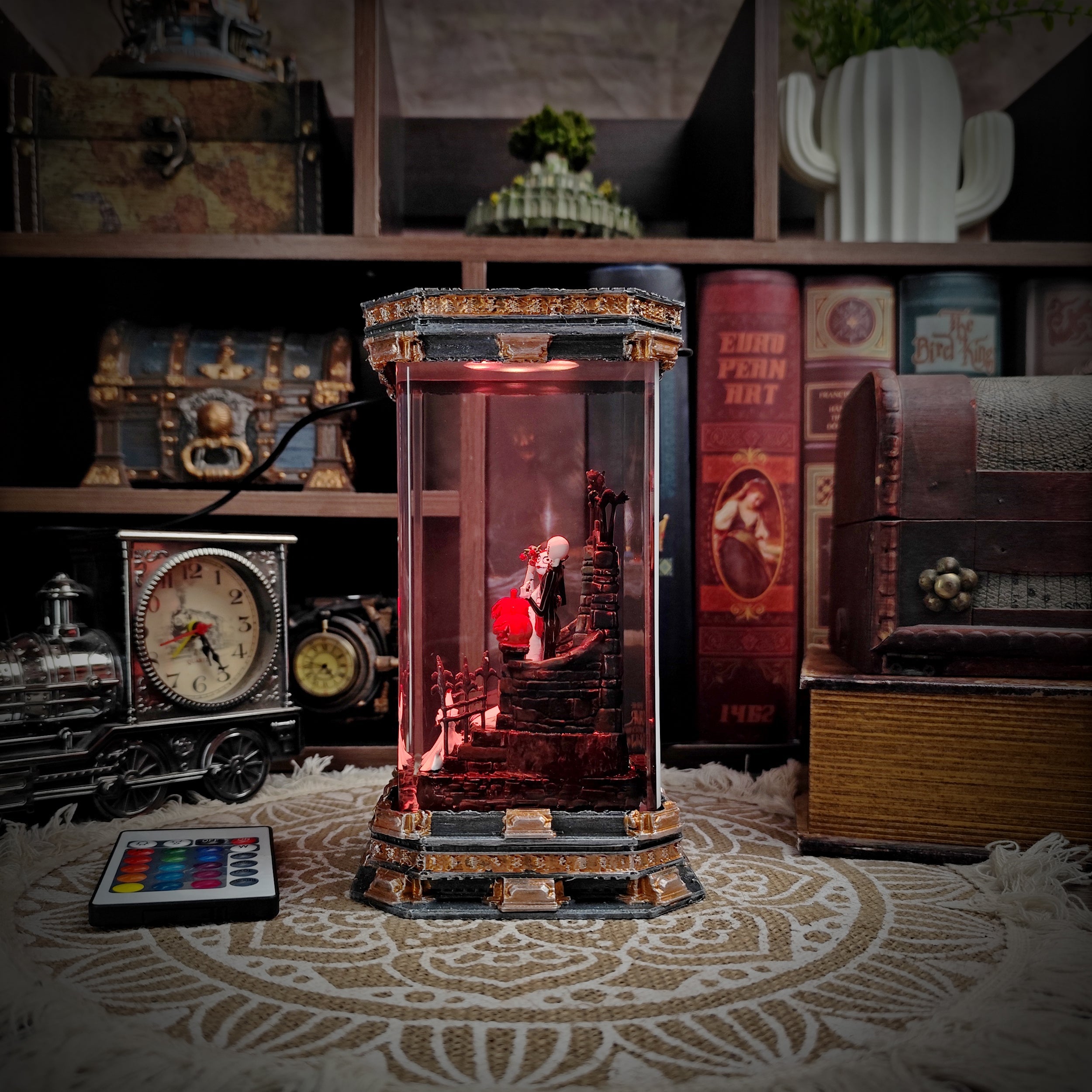 Jack & Sally Resin Lamp - handmade resin lamp