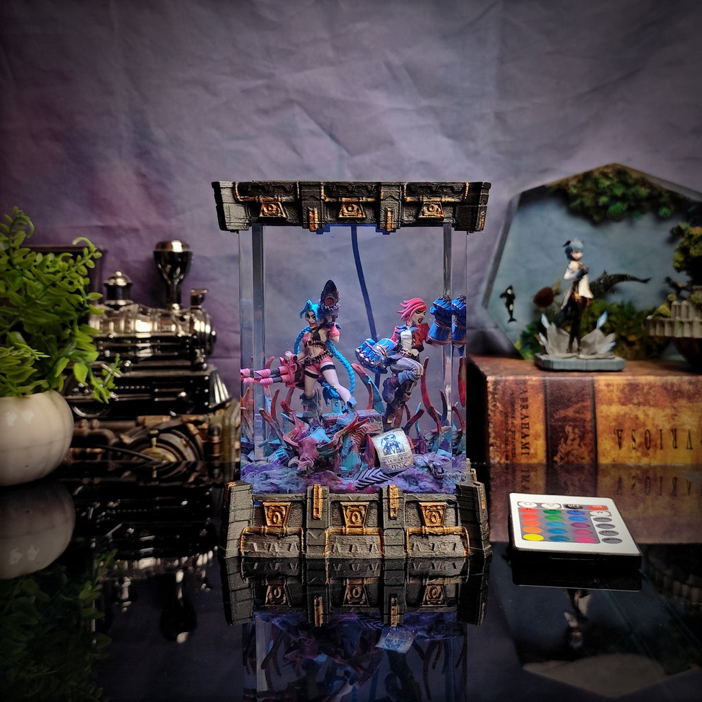 Jinx & Vi Resin Lamp