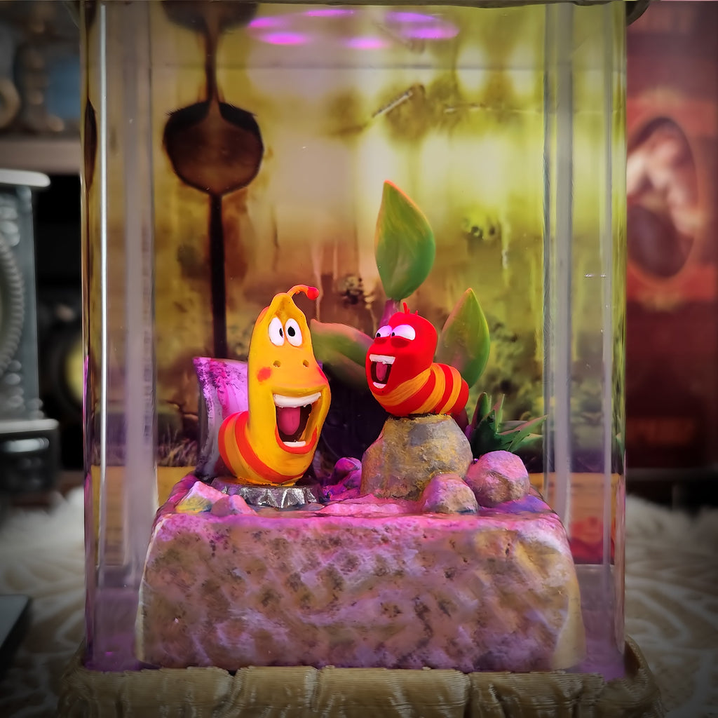 Larva Fantasy Creature Lamp - handmade resin lamp