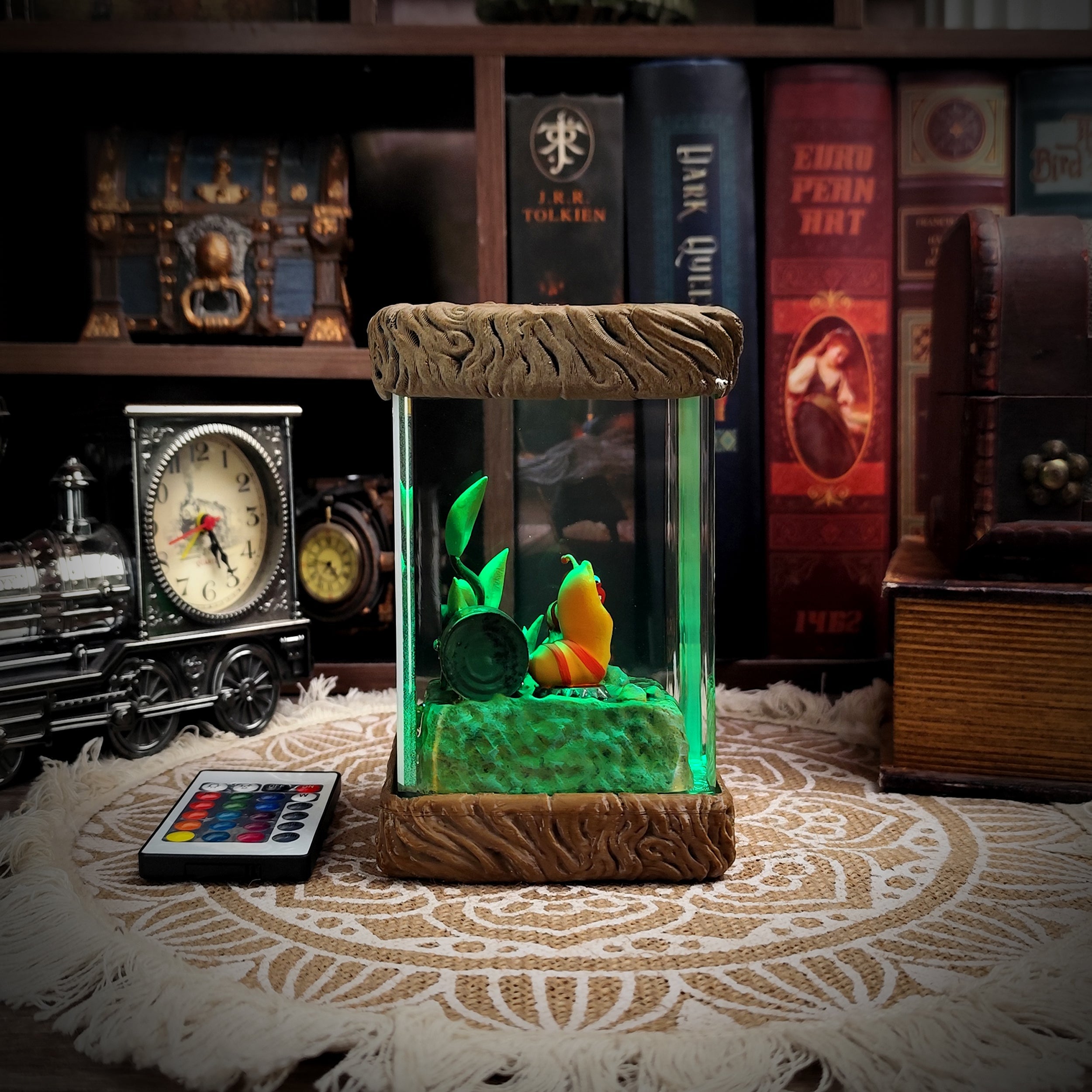 Larva Fantasy Creature Lamp - handmade resin lamp