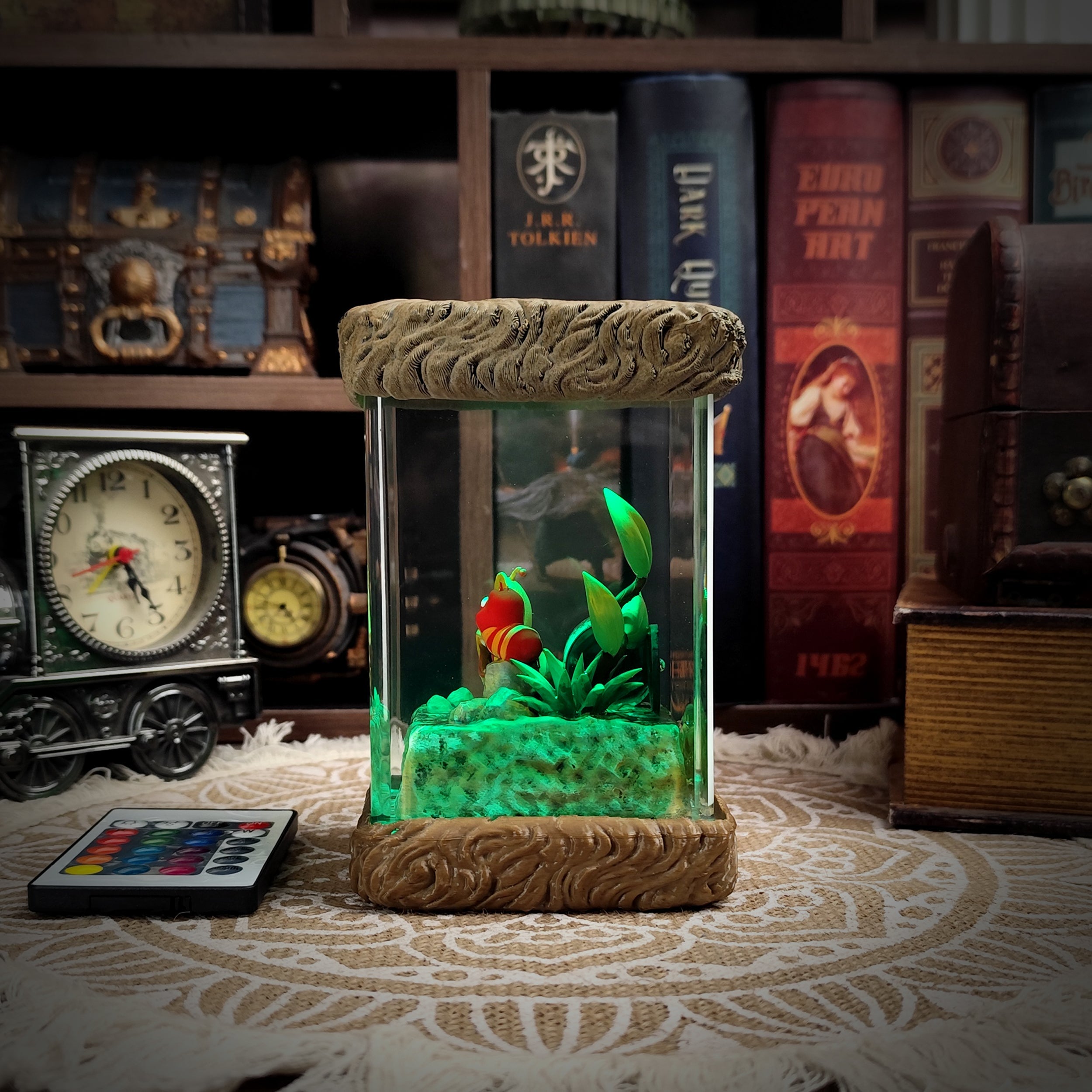 Larva Fantasy Creature Lamp - handmade resin lamp