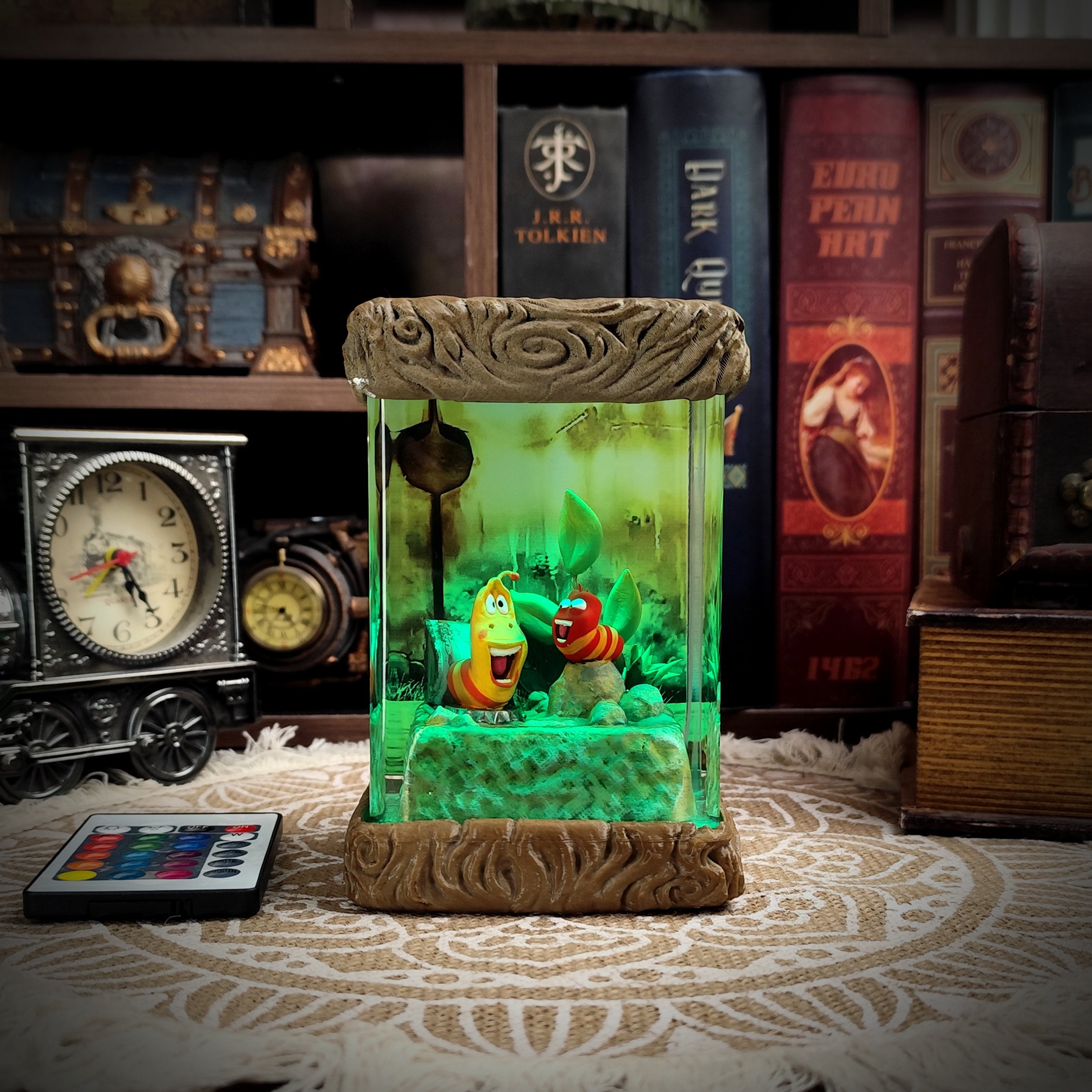 Larva Fantasy Creature Lamp - handmade resin lamp