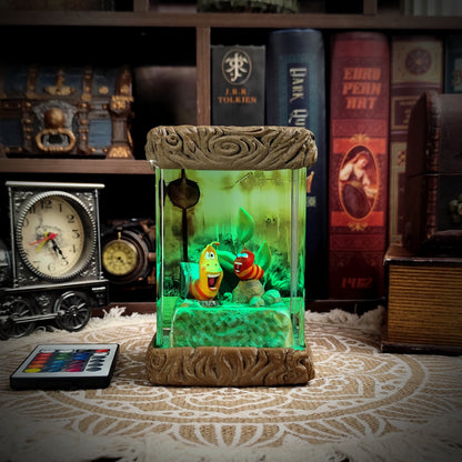 Larva Fantasy Creature Lamp - handmade resin lamp