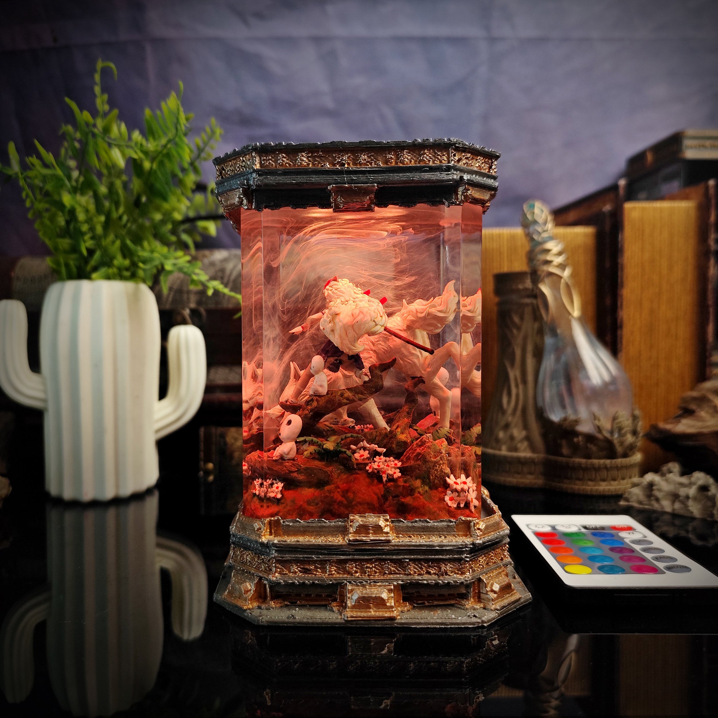 Mononoke Spirit Lamp - handmade resin lamp