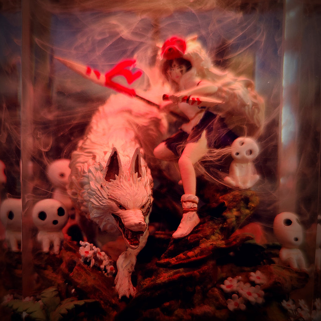 Mononoke Spirit Lamp - handmade resin lamp