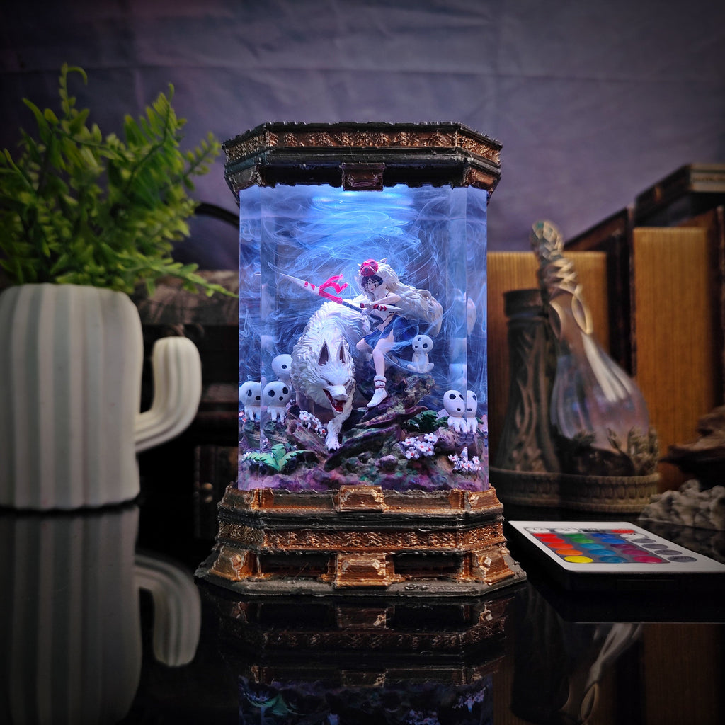 Mononoke Spirit Lamp - handmade resin lamp