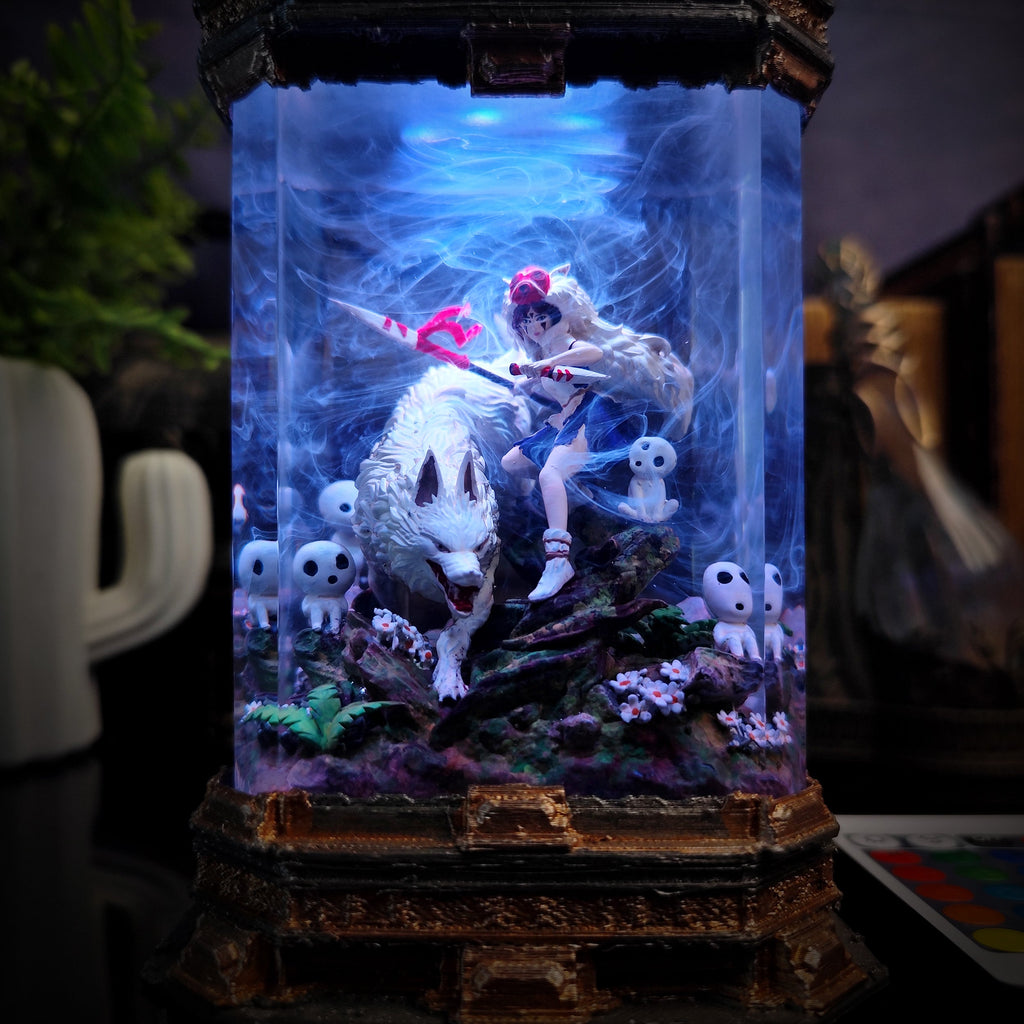 Mononoke Spirit Lamp - handmade resin lamp