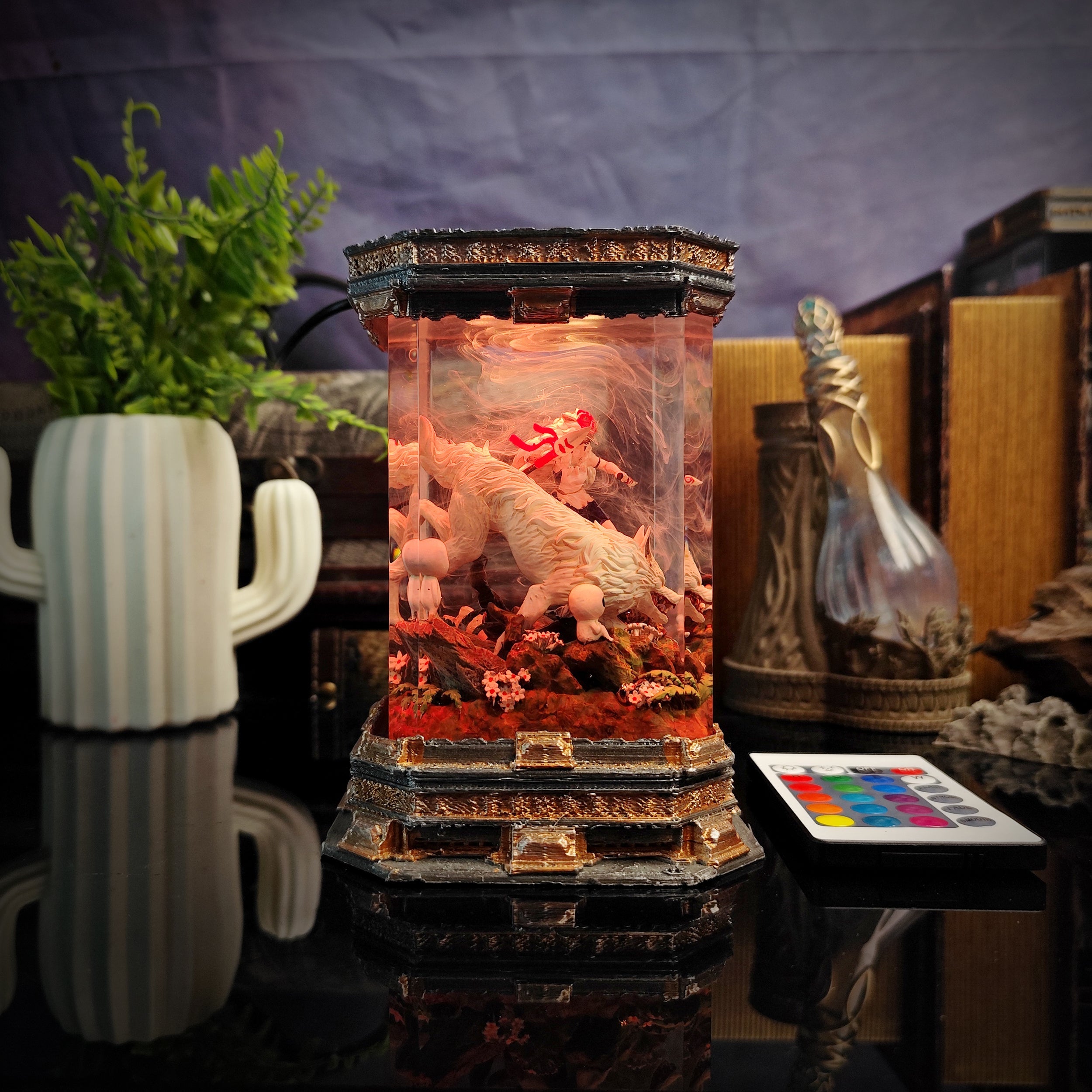 Mononoke Spirit Lamp - handmade resin lamp
