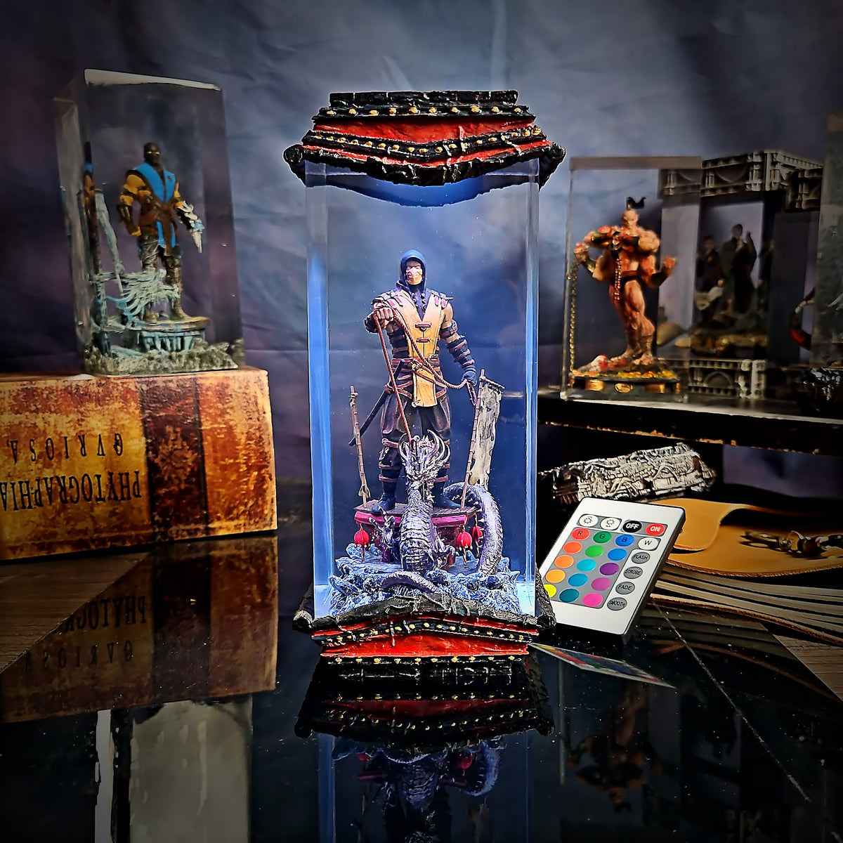 Scorpion Mortal Kombat Lamp - handmade resin lamp