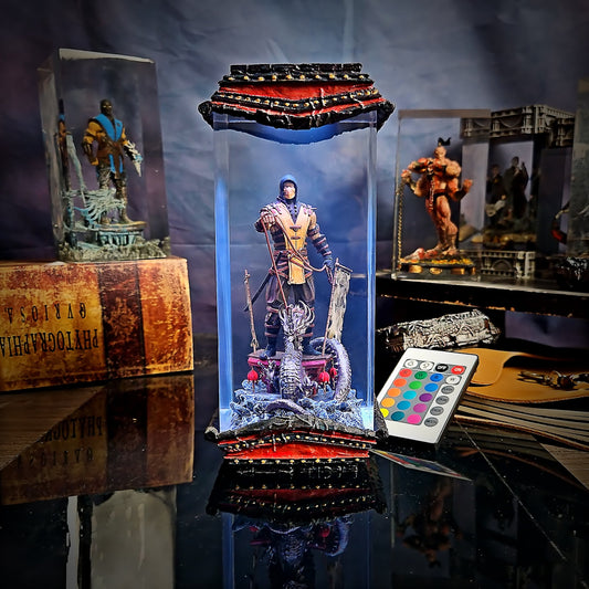 Scorpion Mortal Kombat Lamp - handmade resin lamp