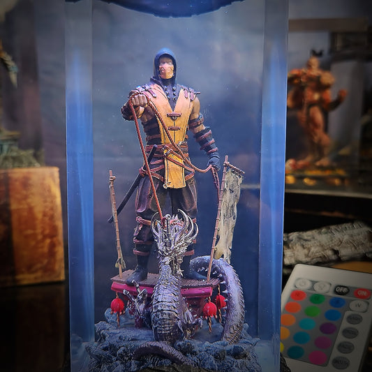 Scorpion Mortal Kombat Lamp - handmade resin lamp