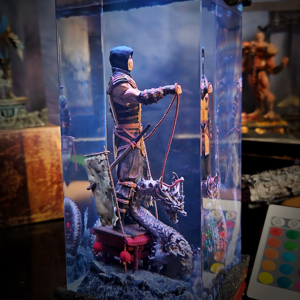 Scorpion Mortal Kombat Lamp - handmade resin lamp