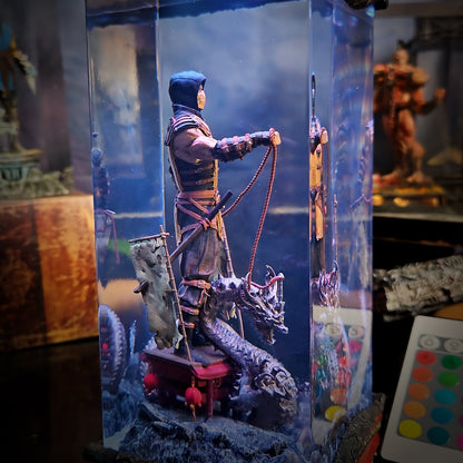 Scorpion Mortal Kombat Lamp - handmade resin lamp