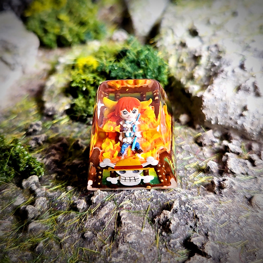 Nami One Piece Artisan Keycap - handmade resin keycap
