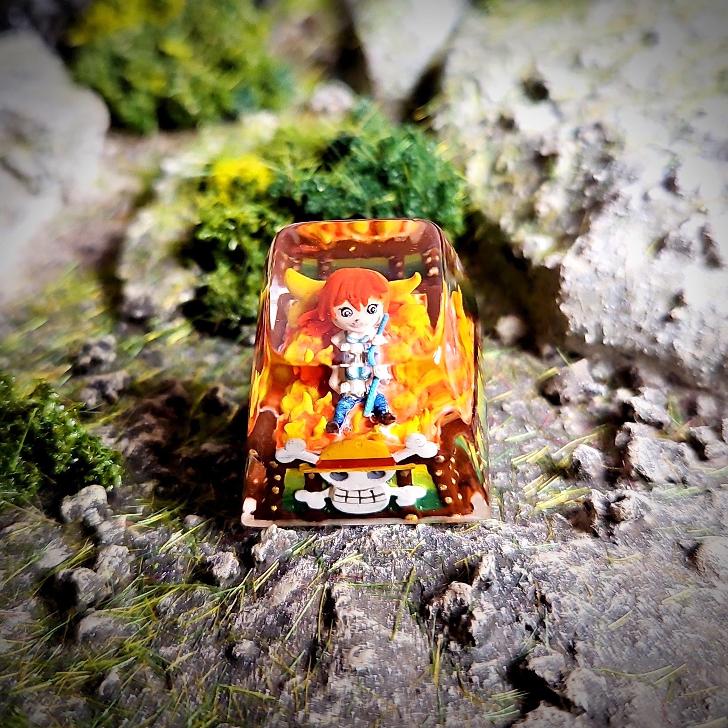 Nami One Piece Artisan Keycap - handmade resin keycap