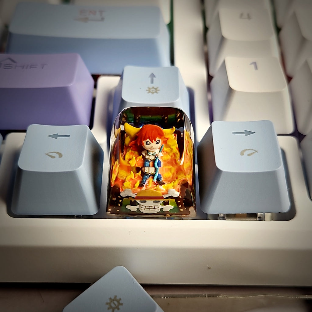 Nami One Piece Artisan Keycap - handmade resin keycap