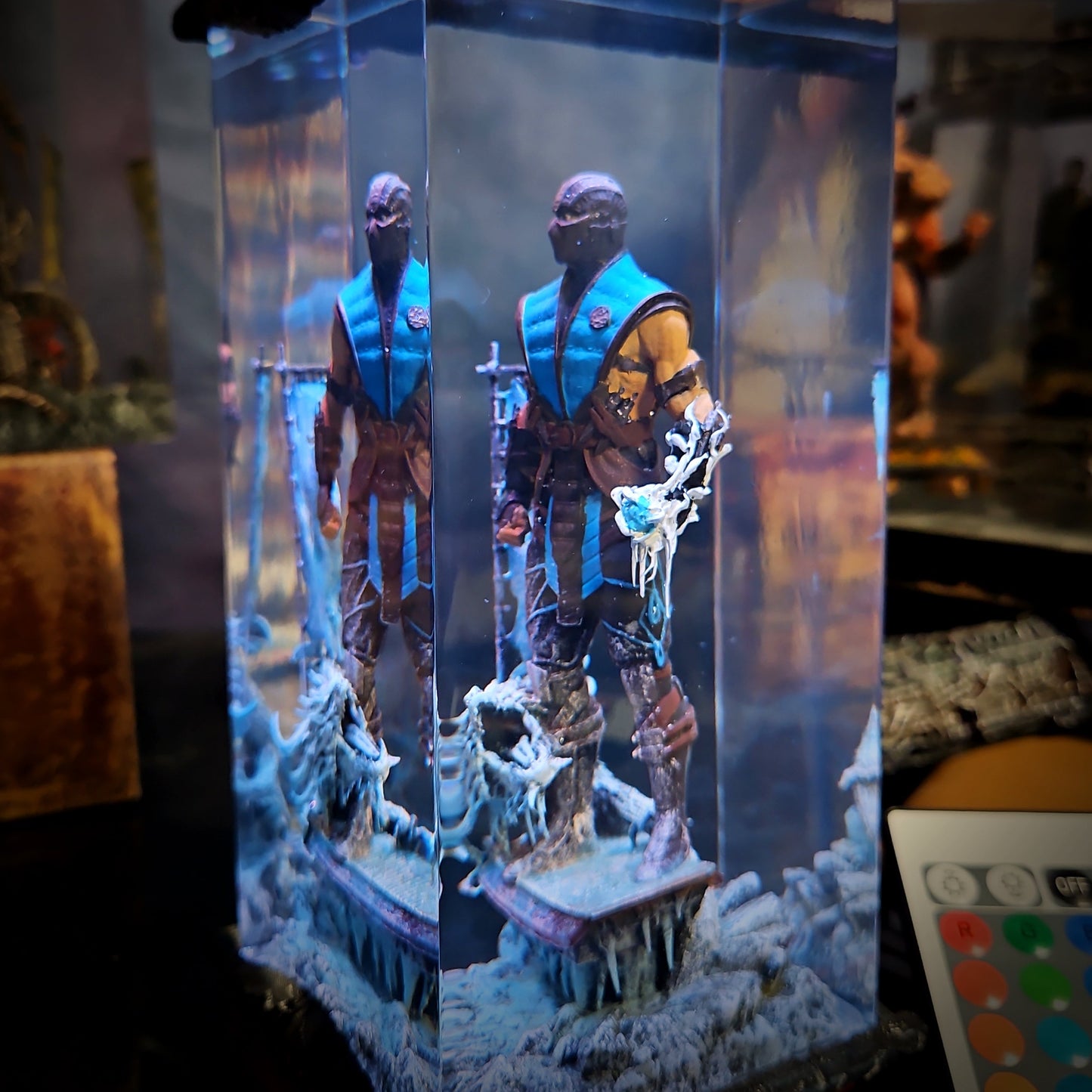 Sub-Zero Mortal Kombat Lamp - handmade resin lamp