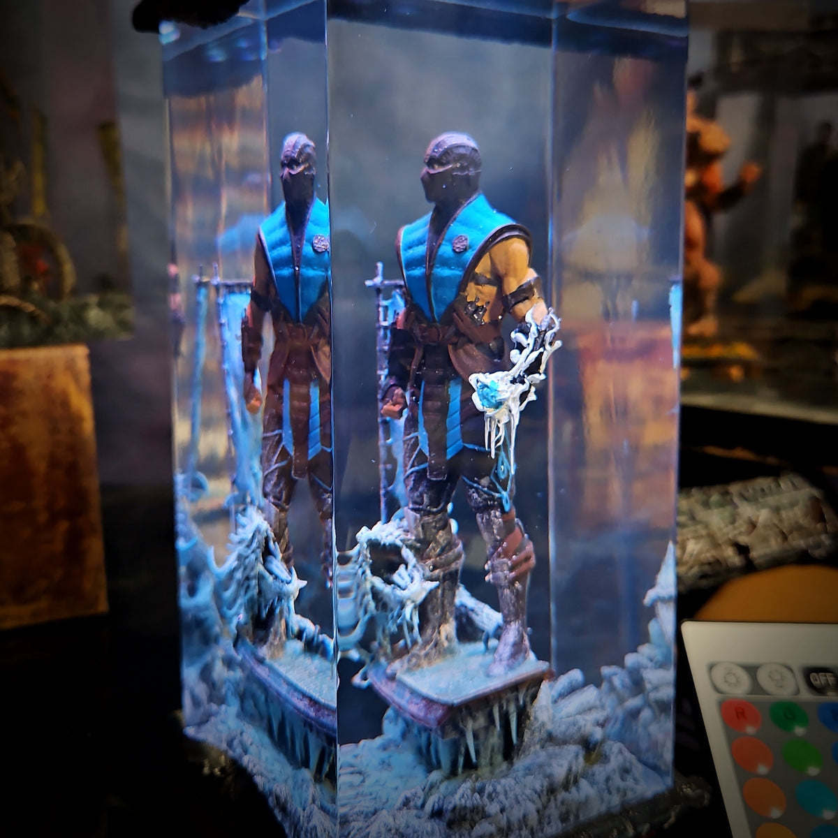 Sub-Zero Mortal Kombat Lamp - handmade resin lamp