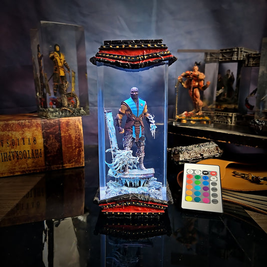 Sub-Zero Mortal Kombat Lamp - handmade resin lamp