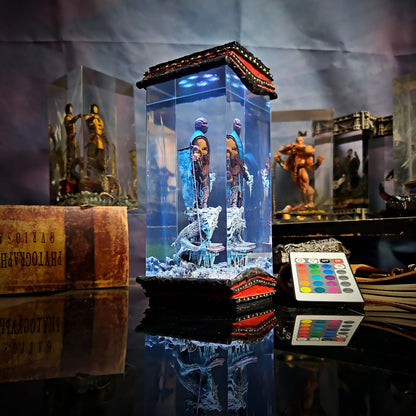 Sub-Zero Mortal Kombat Lamp - handmade resin lamp