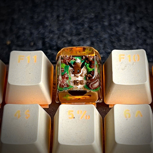 Eevee New Keycap - handmade resin keycap